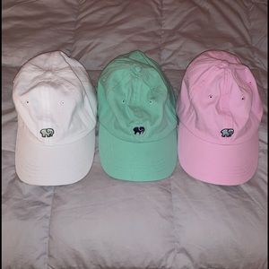 Three Ivory Ella baseball caps